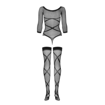 Bodystocking sex komplet body pończochy g320 s/m/l