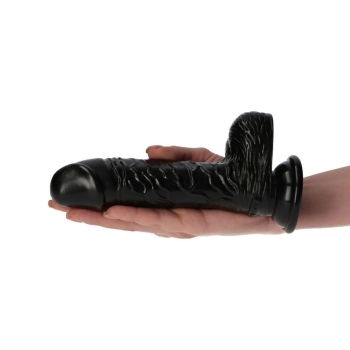 Żylaste czarne realistyczne dildo przyssawka 16 cm