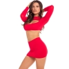 STOP & STARE 2PC SKIRT SET RED, M/L