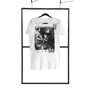 T-shirt men white S regular