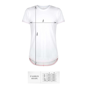 T-shirt men white S fashion