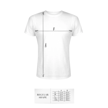 T-shirt men white XXL regular