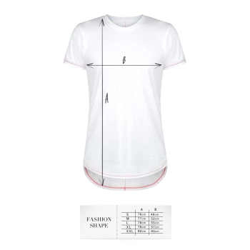 T-shirt men white XXL fashion