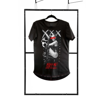 T-shirt men black S fashion