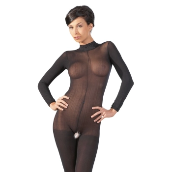 Catsuit bodystocking siateczka otwarty krok m/l