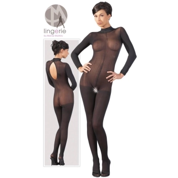 Catsuit bodystocking siateczka otwarty krok m/l