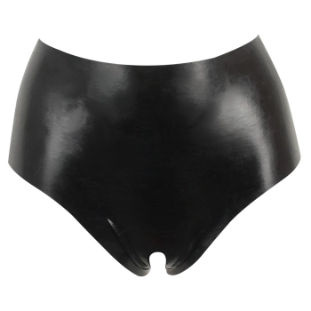 Crotchless latex panties S