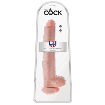 King Cock 14" Cock with Balls