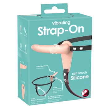 Wibrator strap-on uprząż paski 10 trybów 15cm sex