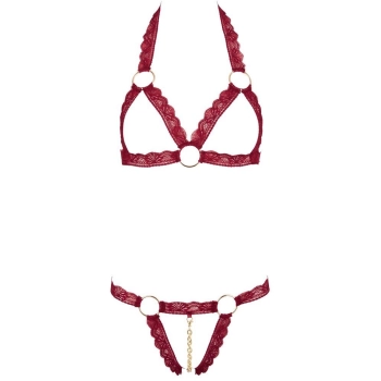 Bra Set open red M/L