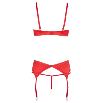 Shelf Bra Set red 75B/S