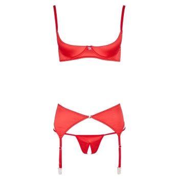 Shelf Bra Set red 75B/S