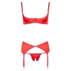 Shelf Bra Set red 80B/M