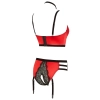 Shelf Bra Set red 75B/S