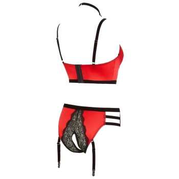 Shelf Bra Set red 75B/S