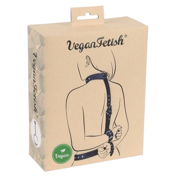 Regulowane kajdanki na szyję i nadgarstki Vegan Fetish