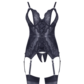 Koszulka do podwieszania Cottelli LINGERIE z otwartym krokiem L