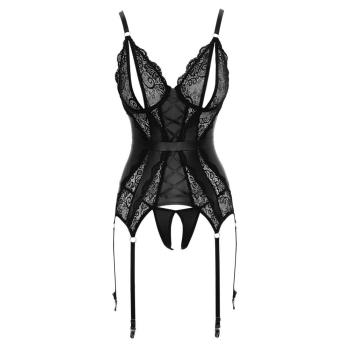 Koszulka do podwieszania Cottelli LINGERIE z otwartym krokiem L