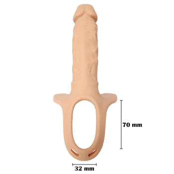 Proteza strap-on pusta przedłużająca penisa 24cm