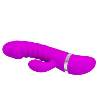 Sex wibrator ze stymulatorem łechtaczki 7tryb 18cm