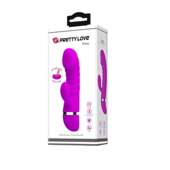 Sex wibrator ze stymulatorem łechtaczki 7tryb 18cm