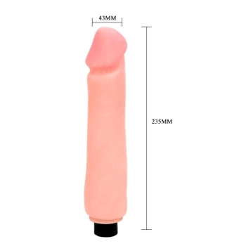 Wibrator penis naturalny z żyłkami elastyczny 23cm