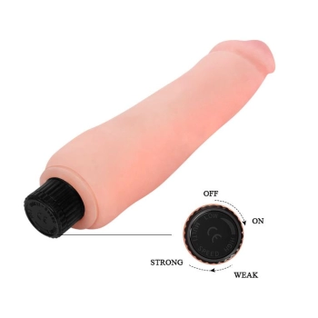 Wibrator penis naturalny z żyłkami elastyczny 23cm