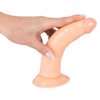 Zakrzywione dildo żylaste penis z przyssawką 18cm