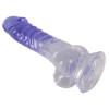 Transparentny penis żylasty z przyssawką 19,5 cm