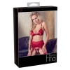 Bra and Suspender Set Red S