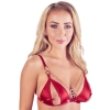 Bra and Suspender Set Red XL