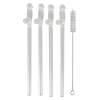 Glass Drinking Straw Willy x 4