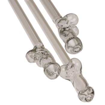 Glass Drinking Straw Willy x 4