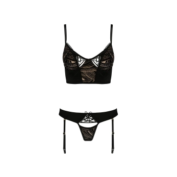 Bielizna-LARA SET black L/XL - Casmir