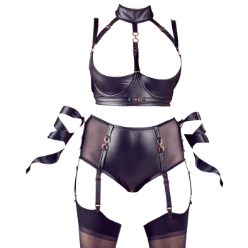 Shelf Bra Set Bondage 90D/XL