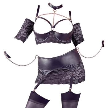 Shelf Bra Set Bondage 85D/L