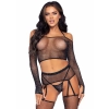 4Pc bra set with garterbelt