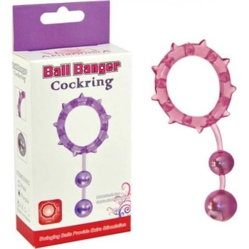 Pierścień- Ball Banger Cockring 2 Balls