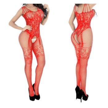 Koszulka - Bodystocking TL15 red one size