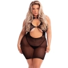 FOLLOW ME MINI DRESS BLACK PLUS SIZE