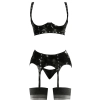 Vinyl Shelf Bra Set S