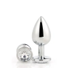 Aluminiowy korek analny Gleaming Love srebrny duży