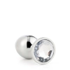 Aluminiowy korek analny Gleaming Love srebrny duży