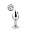 Aluminiowy korek analny Gleaming Love srebrny duży