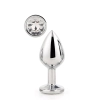 Aluminiowy korek analny Gleaming Love srebrny duży