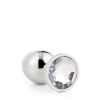 Aluminiowy korek analny Gleaming Love srebrny duży