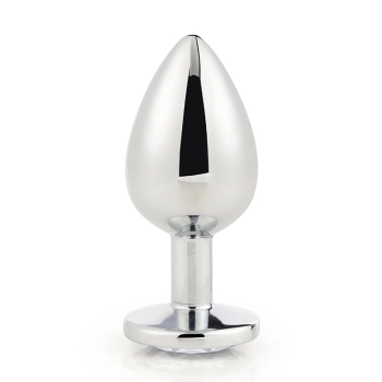 Aluminiowy korek analny Gleaming Love srebrny duży