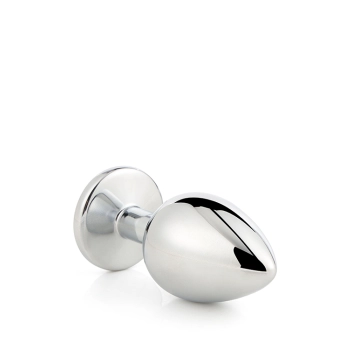 Aluminiowy korek analny Gleaming Love srebrny duży