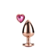 Korek analny Gleaming Love aluminiowy różowe złoto medium 3,4 cm