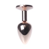 Biżuteria analna ze stali z diamentem HeavyFun Red Gold 7 cm